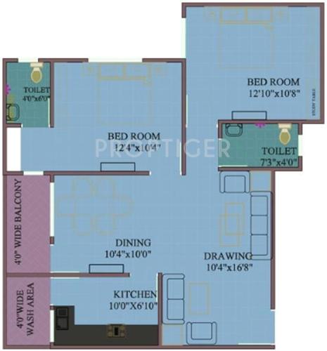 Florina Heights (2BHK+2T (800 sq ft) 800 sq ft) Florina Heights (2BHK+2T (800 sq ft) 800 sq ft)