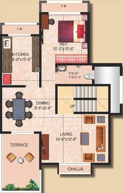 Tharwani Ritu World Villas (3BHK+3T (1,650 sq ft) 1650 sq ft)