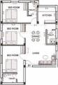 Floor Plan (3BHK+3T) VJ Builders and Promoter Joy Floor Plan (3BHK+3T)