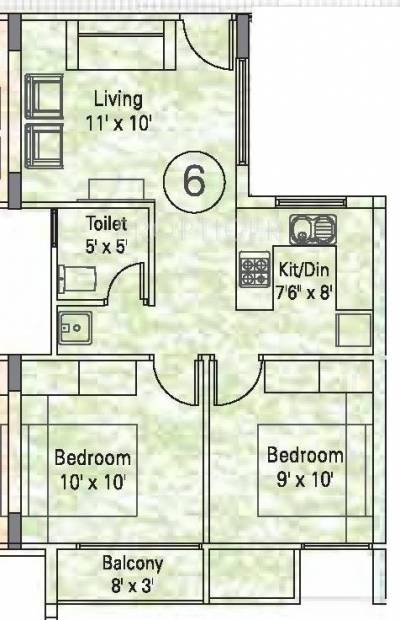 Appaswamy Platina (2BHK+1T (650 sq ft) 650 sq ft)