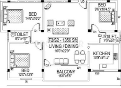 JJ JJ Santhosh (3BHK+3T (1,356 sq ft) 1356 sq ft)
