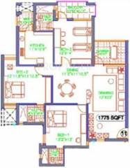 TVH Ekanta (3BHK+3T (1,775 sq ft) 1775 sq ft)
