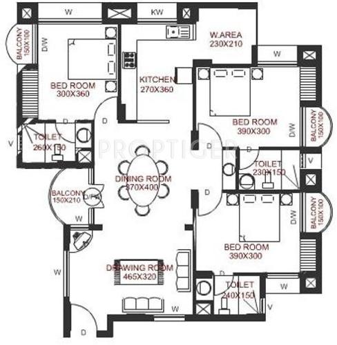 Desai DD Nest (3BHK+3T (1,375 sq ft) 1375 sq ft)
