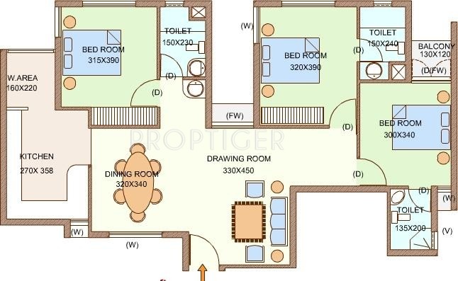 Desai DD Roses Gate (3BHK+3T (1,391 sq ft) 1391 sq ft)