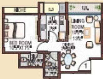 Evershine Avenue (1BHK+1T (416 sq ft) 416 sq ft)