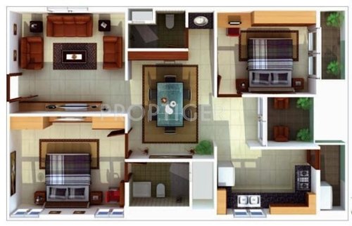 S And S Group Gateway (2BHK+2T (1,270 sq ft) 1270 sq ft)