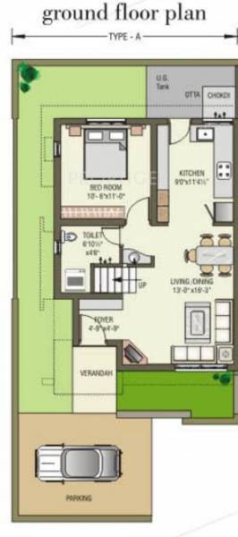 Shreenath Group Shreenath Residency Floor Plan (3BHK+3T)
