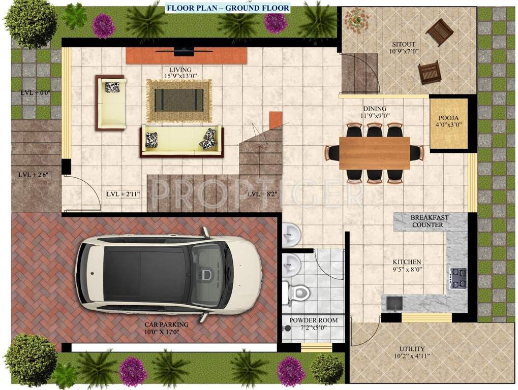 Ombalaji Ombalaji Brindavan (3BHK+3T (2,200 sq ft) 2200 sq ft)