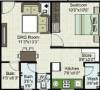 Matru Construction Trimurti Sanidhya Floor Plan (1BHK+1T)