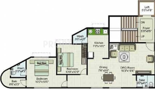Matru Construction Trimurti Sanidhya Floor Plan (2BHK+2T)