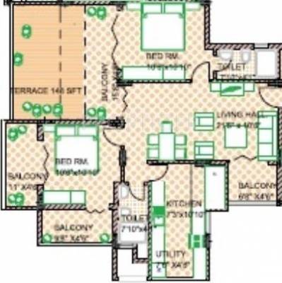 Magic Marvel (2BHK+2T (1,222 sq ft) 1222 sq ft) Magic Marvel (2BHK+2T (1,222 sq ft) 1222 sq ft)