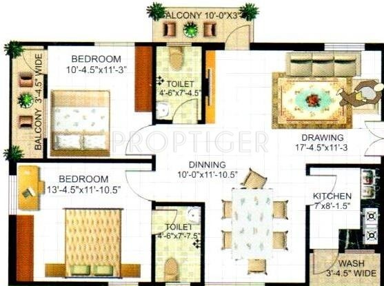 Sruthi Sri Harsha Pride (2BHK+2T (1,169 sq ft) 1169 sq ft)
