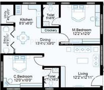 Aryamitra Orchids (2BHK+2T (1,000 sq ft) 1000 sq ft)