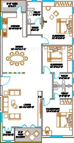Aryamitra Park Avenue (3BHK+3T (2,190 sq ft) + Pooja Room 2190 sq ft)