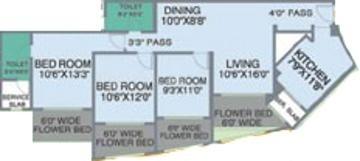 Nahar Lilium Lantana (3BHK+2T (1,500 sq ft) 1500 sq ft)