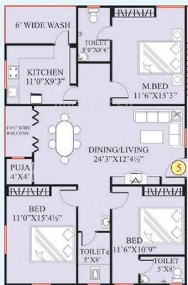 Lahari Ventures (3BHK+3T (1,550 sq ft) 1550 sq ft) Lahari Ventures (3BHK+3T (1,550 sq ft) 1550 sq ft)