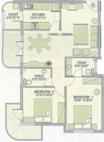 Shiviri Pearl Garden (2BHK+2T (1,045 sq ft) 1045 sq ft)