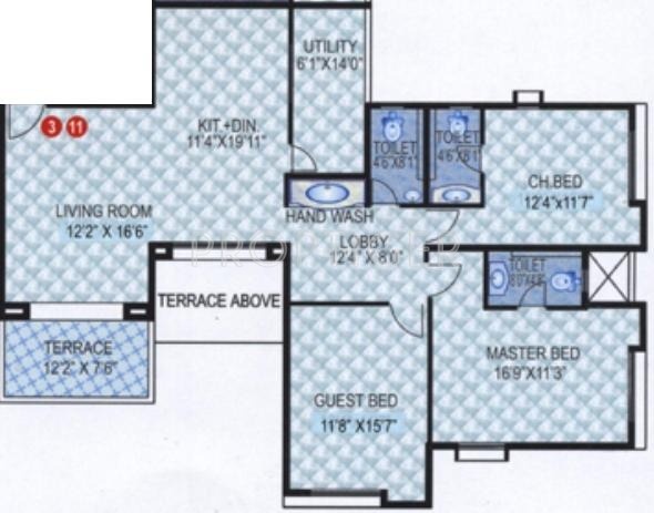 Gandhi Silvanus Apartment (3BHK+3T (1,900 sq ft) 1900 sq ft)
