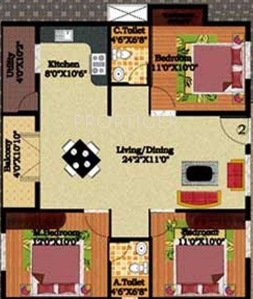 Royal Developers And Promoters Streak Nest (3BHK+2T (1,394 sq ft) 1394 sq ft)