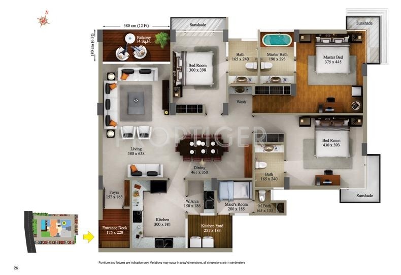 SFS Beverly Park (3BHK+3T (2,106 sq ft) 2106 sq ft)