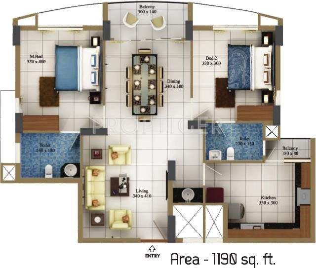 SFS Eden (2BHK+2T (1,190 sq ft) 1190 sq ft) SFS Eden (2BHK+2T (1,190 sq ft) 1190 sq ft)