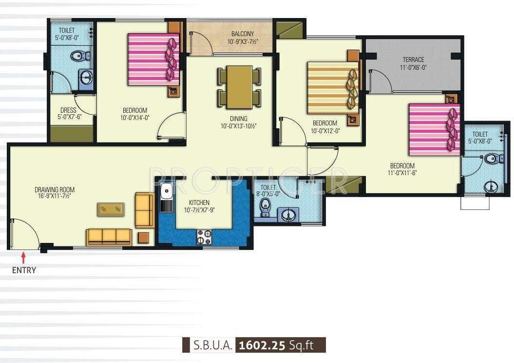 Manglam Kanak Residency (3BHK+3T (1,602 sq ft) 1602 sq ft)