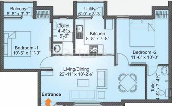 Saradeuz Paradise (2BHK+2T (877 sq ft) 877 sq ft) Saradeuz Paradise (2BHK+2T (877 sq ft) 877 sq ft)