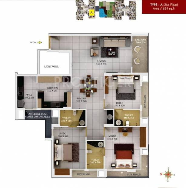SFS Silicon Hills and Medows (3BHK+3T (1,624 sq ft) 1624 sq ft)