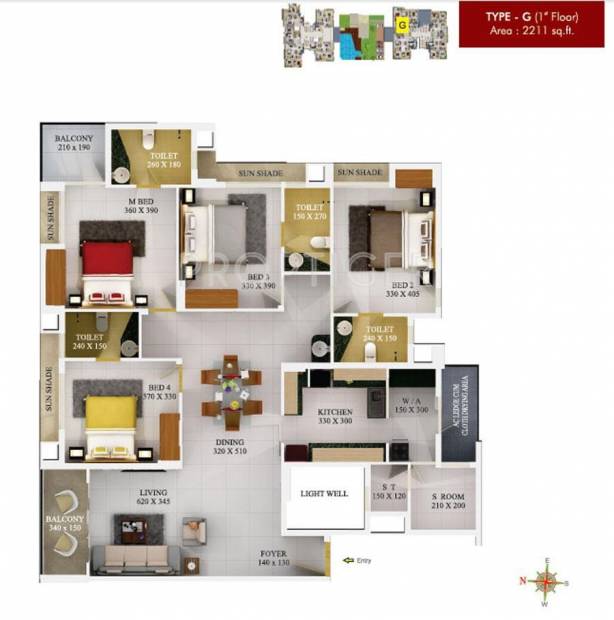 SFS Silicon Hills and Medows (3BHK+3T (2,211 sq ft) 2211 sq ft)