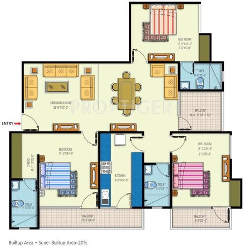 Manglam Arpan Residency (3BHK+3T (1,634 sq ft) 1634 sq ft)