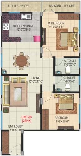 Amigo Casa (2BHK+2T (1,230 sq ft) 1230 sq ft) Amigo Casa (2BHK+2T (1,230 sq ft) 1230 sq ft)