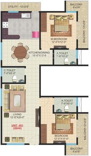 Amigo Casa (2BHK+2T (1,415 sq ft) 1415 sq ft) Amigo Casa (2BHK+2T (1,415 sq ft) 1415 sq ft)