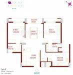SFS Iris Apartments (2BHK+2T (1,003 sq ft) 1003 sq ft)