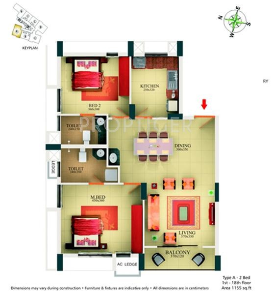 SFS Cyber Gold (2BHK+2T (1,155 sq ft) 1155 sq ft) SFS Cyber Gold (2BHK+2T (1,155 sq ft) 1155 sq ft)