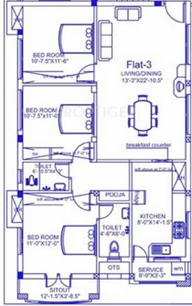 Palace Sai Anand (3BHK+2T (1,323 sq ft) 1323 sq ft) Palace Sai Anand (3BHK+2T (1,323 sq ft) 1323 sq ft)
