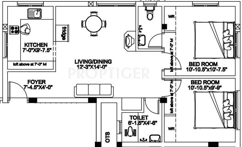 Palace Sai Sankara (2BHK+2T (875 sq ft) 875 sq ft) Palace Sai Sankara (2BHK+2T (875 sq ft) 875 sq ft)
