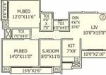 Floor Plan (3BHK+3T) Rashmi Rashmi Pride Floor Plan (3BHK+3T)