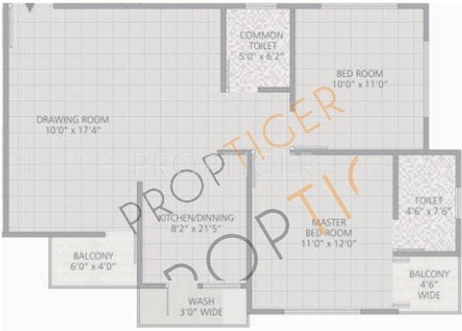 Kanha Residency (2BHK+2T (1,490 sq ft) 1490 sq ft)