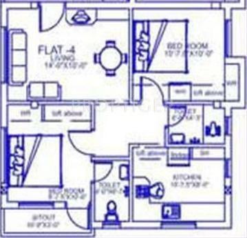 Palace Sai Harini (2BHK+2T (851 sq ft) 851 sq ft)