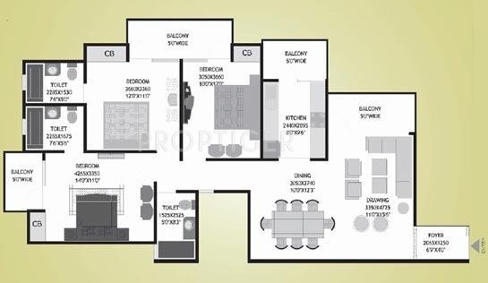 Prateek Fedora (3BHK+3T (1,940 sq ft) 1940 sq ft) Prateek Fedora (3BHK+3T (1,940 sq ft) 1940 sq ft)