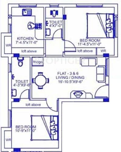 Palace Sai Padmini (2BHK+2T (833 sq ft) 833 sq ft)