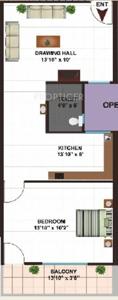 680 Sq Ft 1 Bhk Floor Plan Image Khilla Colonizers Professor Fort Available For Sale Rs In 8 50 Lacs Proptiger Com