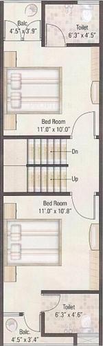Kanha Exotica (2BHK+2T (614 sq ft) 614 sq ft)