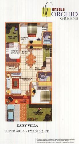 Ansal Orchid Greens Villa (2BHK+2T (1,263 sq ft) 1263 sq ft)