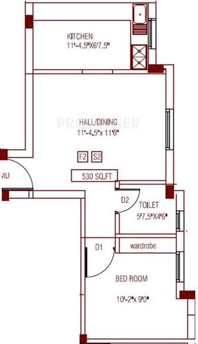 Silicon Arun Homes (1BHK+1T (530 sq ft) 530 sq ft)