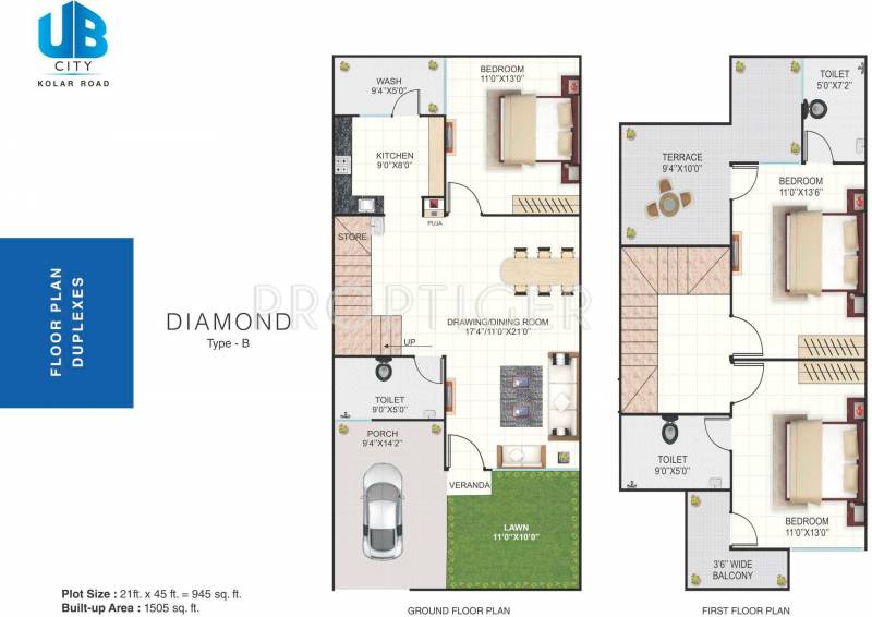 United City Villas (3BHK+3T (1,505 sq ft) + Pooja Room 1505 sq ft)