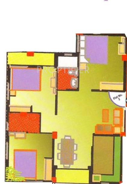 DCJ Homes (3BHK+3T (1,110 sq ft) 1110 sq ft)
