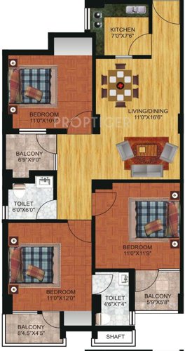 Nalanda Heights (3BHK+2T (1,250 sq ft) 1250 sq ft) Nalanda Heights (3BHK+2T (1,250 sq ft) 1250 sq ft)
