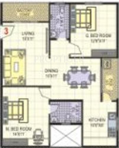 Navajyothi Nava Sannidhi (2BHK+2T (1,160 sq ft) 1160 sq ft)