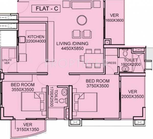 RDB Regent Paradise (2BHK+2T (1,411 sq ft) 1411 sq ft) RDB Regent Paradise (2BHK+2T (1,411 sq ft) 1411 sq ft)